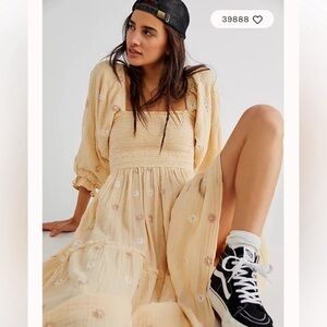 Free People Dahlia Embroidered Dress